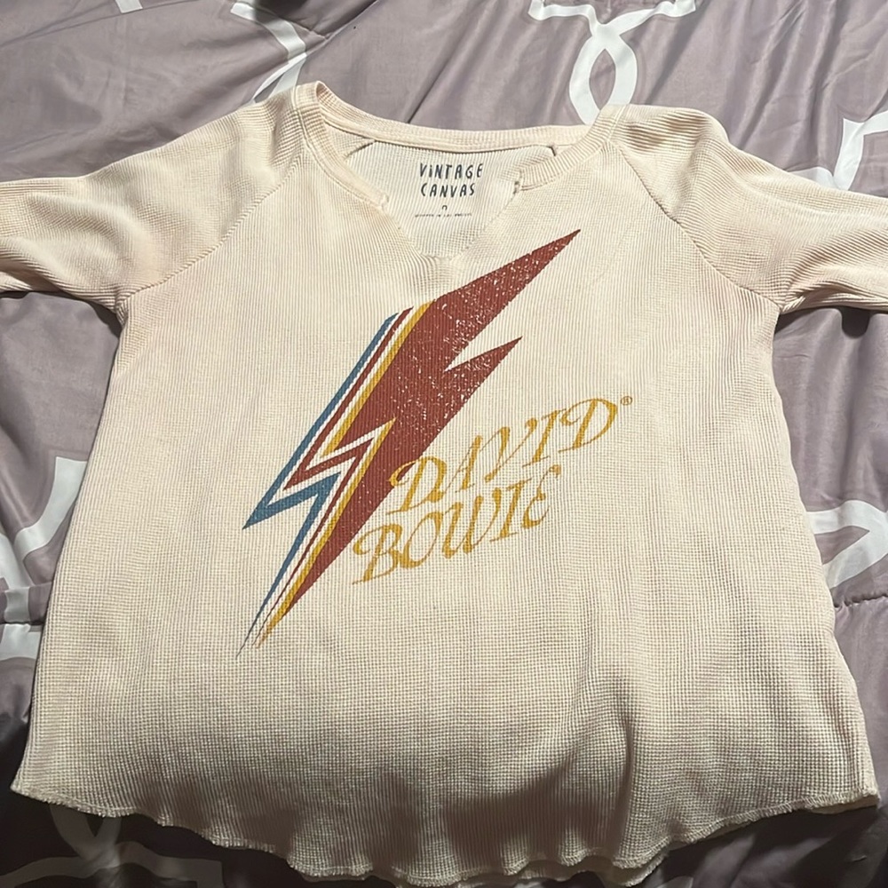 Vintage canvas cream David Bowie thermal